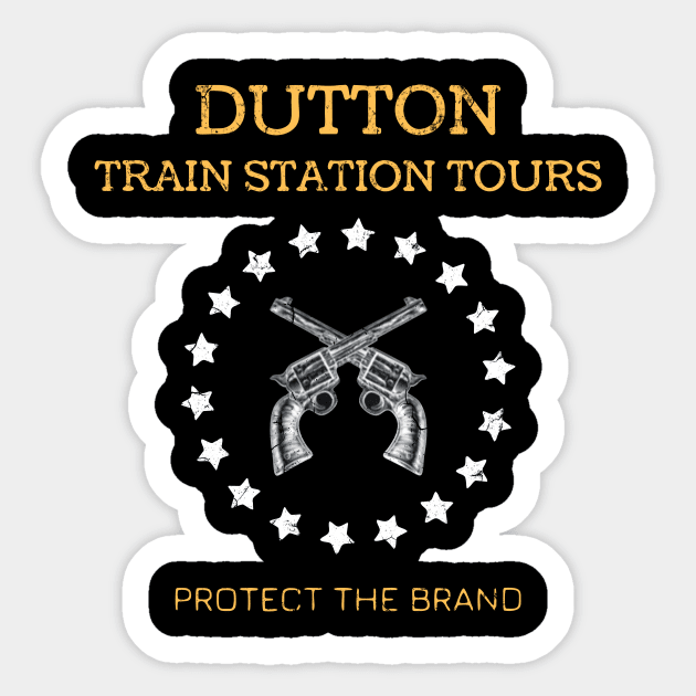 Dutton Train Station cowboy Sticker by Wellcome Collection